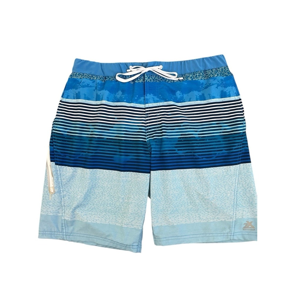 ZeroXposur Board Shorts Mens Large Blue Multi-Color Swim Trunks Lined Beach Gym
